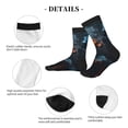 thumbnail image 4 of KLL Blue and Red Roses Artwork Print Cool Socks Men's Women's Crew Socks Funny Crazy Novelty Stockings, 4 of 7