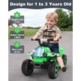 thumbnail image 3 of TOKTOO 6V 7Ah Powered Ride on ATV Toys, Electric Kids Car, 4 Wheeler Ride on Car w/ Music Player, Toddler Car for Boys Girls Aged 1-3 Years, Green, 3 of 8