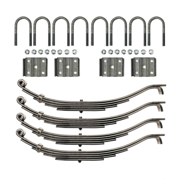 LIBRA 7000# 7K Tandem Trailer Axle Suspension Kit 3500# Leaf Springs U-bolt Kit
