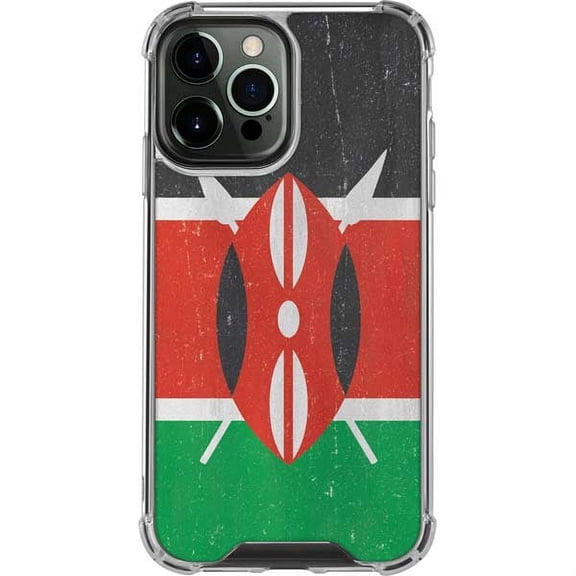 Skinit Countries of the World Kenya Flag Distressed iPhone 13 Pro Max Clear Case