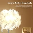 thumbnail image 3 of Creative Feather Table Lamp Silver Pole White Feather Table Lamp Simple Bedroom Lamp Feather Lamp Atmosphere Bedside Table Lamp, 3 of 5