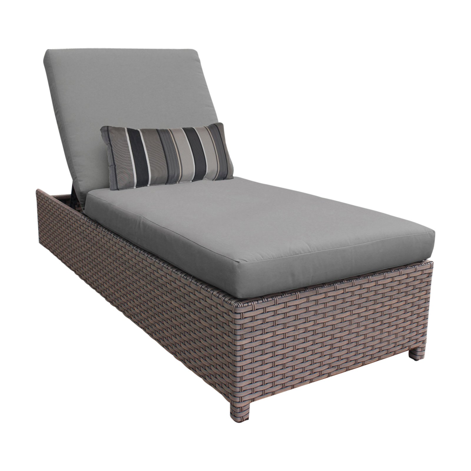 TK Classics Monterey Wheeled Wicker Outdoor Chaise Lounge Chair - image 2 of 11