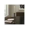 thumbnail image 3 of Decorative Bubble Taper Candle Holder for Home Decor - Contemporary Smoked Glass Candlestick Holder for Table Centerpieces - Sleek Candle Stand Holder for Entryway or Living Room Decor - 10", Black, 3 of 11
