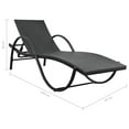 thumbnail image 2 of vidaXL Sun Loungers 2 pcs with Table Poly Rattan Black, 274869, 2 of 10