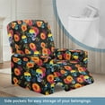 thumbnail image 3 of HELLHERO Lazy Boy Chair Covers for Reclining Chair Skull Flower Print Recliner Stretch Sofa Slipcover Dust-proof Furniture Protectors for Reclining Sofa, 3 of 8