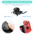 thumbnail image 3 of Joycons Joystick de Remplacement, Lot de 4, Trousse de Réparation pour Réparer la Dérive sur Manette de Jeu Switch, Switch Lite, Switch OLED - 32 en 1, 3 of 7