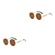thumbnail image 2 of Sonducket 1 par de gafas de sol, montura redonda, lentes de cristal de repuesto fáciles de combinar, gafas universales de moda, gafas Type3 NO3, 2 of 6