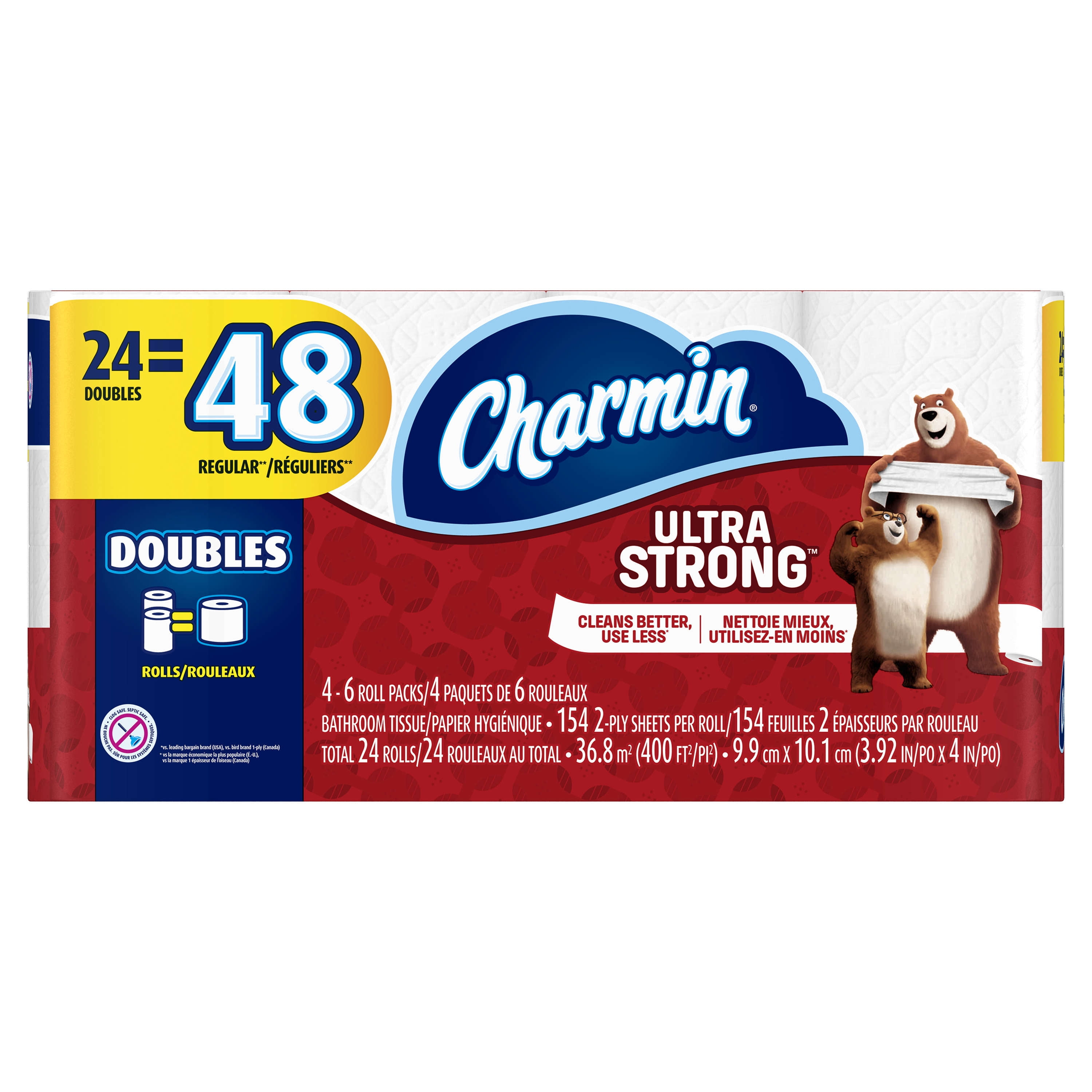 Charmin Ultra Strong Toilet Paper 24 Double Rolls - Walmart.com Charmin Ultra Strong Toilet Paper 24 Double Rolls - Walmart.com