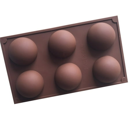 

Large Semicircle Jelly Mold 6 Cavities Silicone Chocolate Baking Tray Wax Soap Candy DIY Mould
