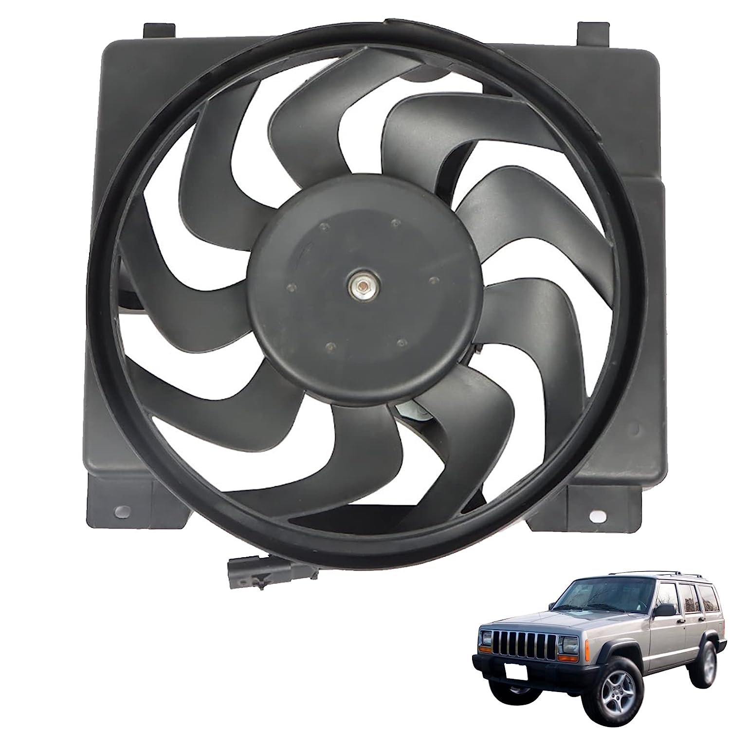 Radiator Cooling Fan Assembly For 1997-2001 Jeep Cherokee 4.0L – WFLNHB