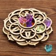 thumbnail image 5 of ZHU YU CHUN 2 PCS Creative Wooden Lotus Crystal Stand Sphere Display Stand Wooden Mini Sphere Holder Grid Board for Crystal Ball Nature Stone Collection(3.9 Inch lotus), 5 of 5