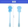 thumbnail image 4 of Vocoste 1 Pc Back Scrubber for Shower Bath Silicone Body Brush with Long Handle for Skin Exfoliating Blue, 4 of 7