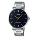 thumbnail image 1 of Reloj pulsera Casio MTP-VT01 con correa de acero inoxidable color plateado - fondo negro, 1 of 8