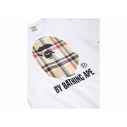 BAPE Mens A Bathing Ape Check by Bathing Tee White/Beige, from StockX
