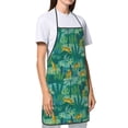 thumbnail image 3 of Naloa 1Pack Adjustable Bib Apron Waterdrop Resistant Cooking Kitchen Aprons for Women Men Chef, Jungle Leopard Print, 3 of 8