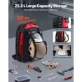 thumbnail image 2 of Welding Backpack 25.2L 1680D Polyester Tool Helmet Storage Bag for Welding Camping Hiking, 2 of 6