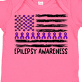 thumbnail image 4 of Inktastic Epilepsy Awareness Purple Ribbons and Flag Boys or Girls Baby Bodysuit, 4 of 5