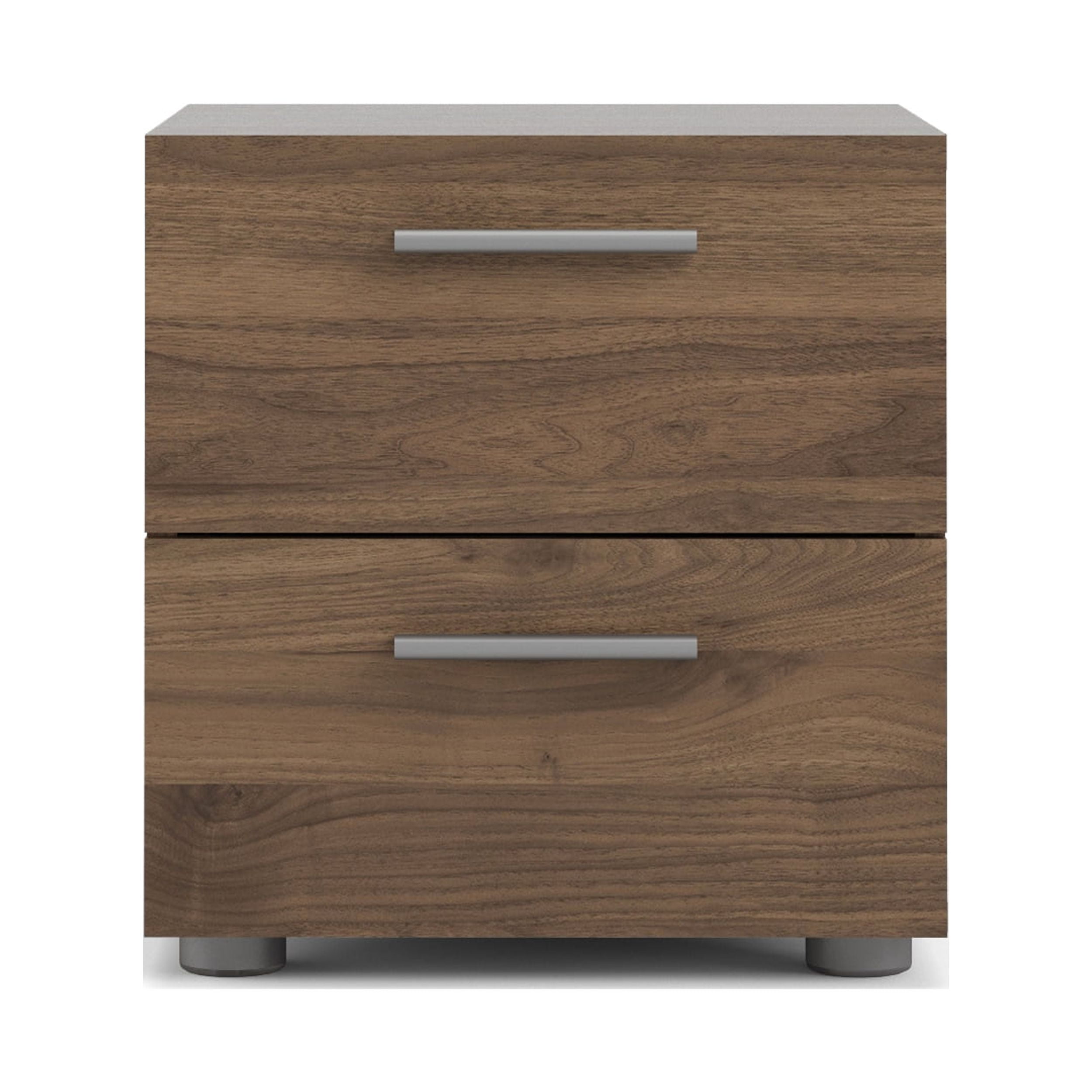 Tvilum Loft 2 Drawer Bedroom Nightstand for Adults, Walnut