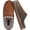 Corduroy Khaki, variant on Slipper for Men with Arch Support,Cotton-Blend Memory Foam House Slippers for Men Warm Strips Fluff Plush Wool-like Clogs with Rubber Sole Spring Grey Size 11