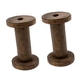 thumbnail image 2 of jifeng 2 Pieces Wooden Empty Spool Embroidery 3.1" Arts DIY Embroidery Thread Spool C, 2 of 9