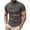 Gray, variant on Men Crew Neck Short Sleeve T Shirt with Geometric Line Print Slim Fit Soft Breathable Casual Urban Streetwear All Season Basic Top