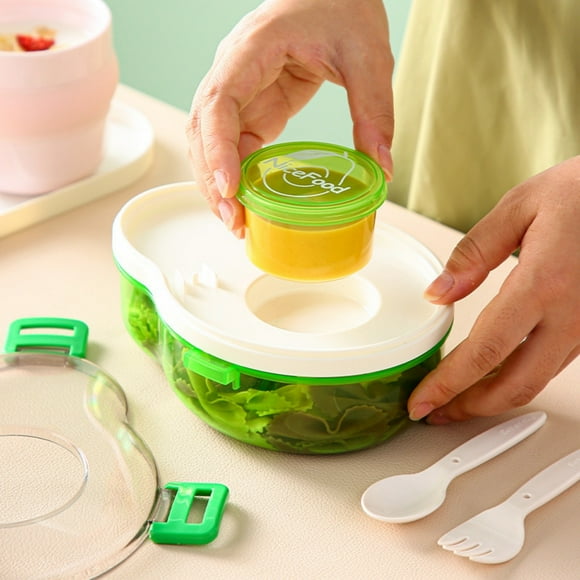 TIMIFIS Salt Shaker Lunch Box Salad Box Bento Box Leak Proof Quality Material Dishwasher and Microwave Safeadult Safe Lunch Container for Work Study Kitchen Gadgets