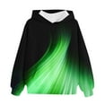 thumbnail image 4 of Spazoro Girls Hoodie Sweatshirts, Pockets Long Sleeve Gradient Color Soft & Warm Casual Pullover for Girls Green Size 9-10T, 4 of 5
