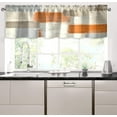 thumbnail image 6 of Orange Gray Kitchen Valances for Windows Half Kitchen Valance Curtains Modern Window Treatment Valances for Living Room Bedroom Bathroom Decor, 6 of 6