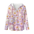 thumbnail image 5 of DISNIMO Axolotl Daisy Printed Sweatshirts for Women Trendy Hoodies Long Sleeve Pullover Tops Waffle Hoodies for Fall Winter, 3XL, 5 of 7