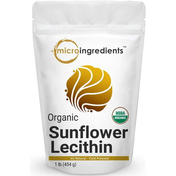 Micro Ingredients Sunflower Lecithin Powder, 1 Pound, US Grown Organic