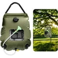 thumbnail image 2 of Bolsa de ducha de camping con energía solar 20L de viaje calentada agua caliente portátil con interruptor de cabezal de ducha flexible extraíble para senderismo, escalada (verde) oso de fresa Hogar, 2 of 6