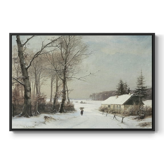 Vintage Landscape-CCLXXVIII By Wexford Home Framed in Black Wood Gallery Wrapped Canvas 17 in. x 25 in.