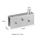 thumbnail image 2 of Bisagra de vidrio de acero inoxidable, bisagra de pivote para puerta de vidrio, 2 pares, 2 of 5