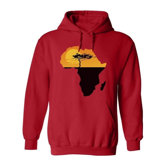 The African Continent Sketch Hoodie Women -Image by Shutterstock, Female XX-Large