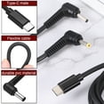 thumbnail image 3 of 4.9FT USB C to DC PD Power Fast Charging Cable, 6.5mmx1.4mm 65W/20V DC Power Cable, Type C Input 3.25A Adapter Jack Converter for Router, Camera, TV Box, Desk Lamp(Black), 3 of 6
