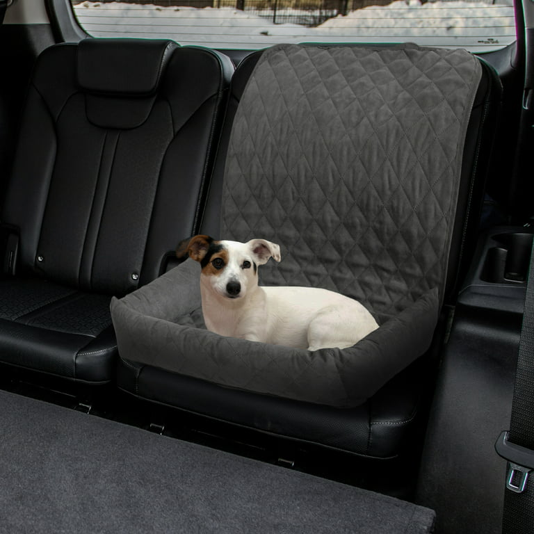 Precious Tails Co-Pilot Bolster Dog Car Seat Cover, Grey, Large, 39L x  23W x 5H 