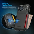 thumbnail image 4 of Encased for iPhone 17 Pro Wallet Case with Adjustable Neck Strap (Cache Series) - Crossbody Protective Phone Case with Built-In Card Holder Slot (Black), 4 of 7