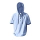thumbnail image 5 of pstuiky camisetas de hombre, Camisa informal de lino de verano de color liso para hombre, manga corta, cuello alto, botones y bolsillos camisas casuales para hombre m, 5 of 9