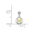 thumbnail image 3 of White Sterling Silver Charm Pendant Themed 12.1 mm 6.7, 3 of 3