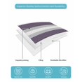 thumbnail image 5 of Purple Grey Stripe Queen Size Down Alternative Comforter, Lightweight Comforter Quilt Bedding Set with Pillow Shams Minimalist Farmhouse Striped All Seasons Bed Comforter Duvet Insert 90"x96", 5 of 7