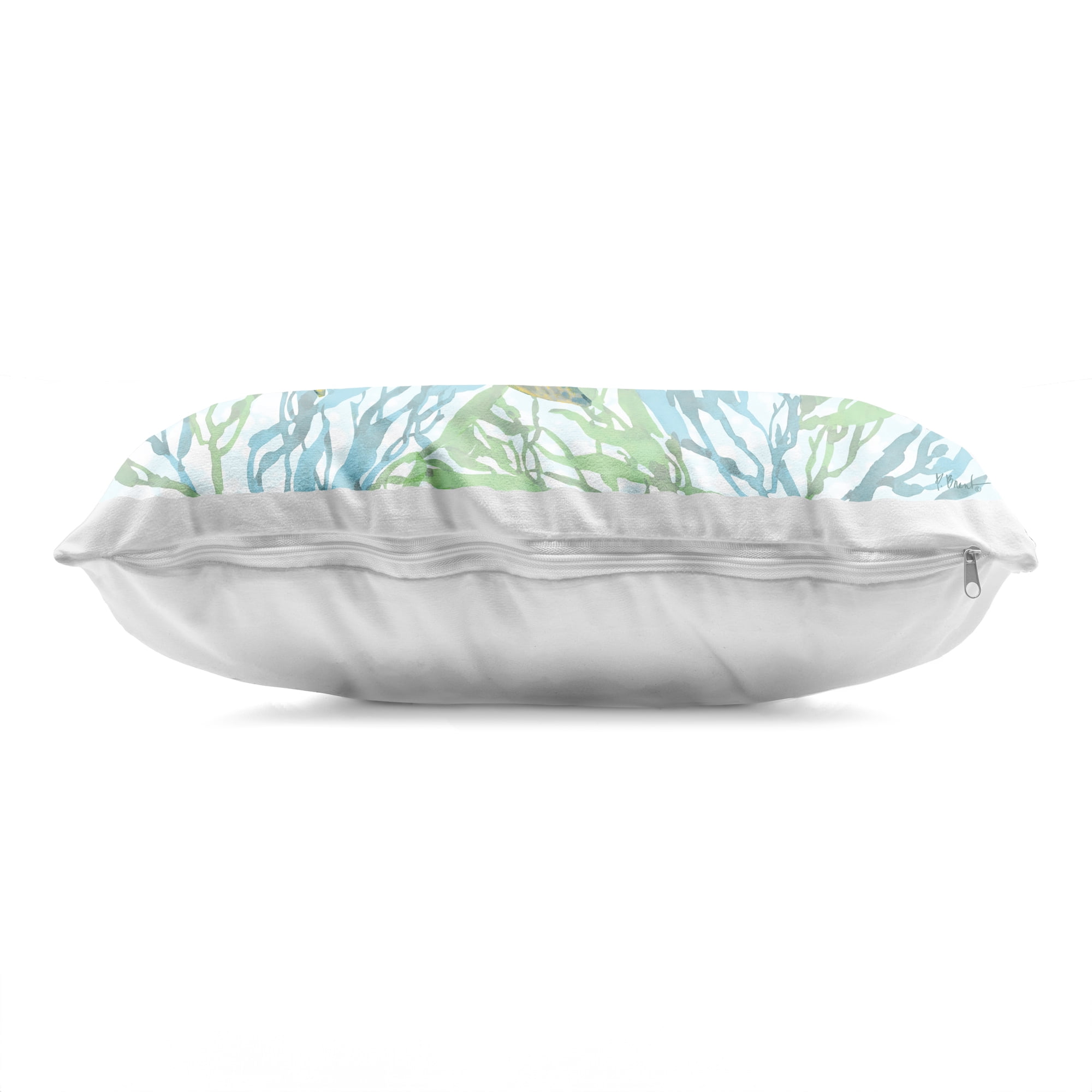 Stupell Industries Tasman Turtle in Seagrass Decorative Printed Throw Pillow, design by Paul Brent, 14 x 7 x 20
