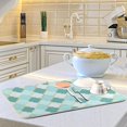 thumbnail image 5 of Geometric Lattice Turquoise Dish Drying Mats for Kitchen 18x24 inch Buffalo Check Plaid Ceramic Mosaic Marble Stone Dish Drying Drainer Pad Rack Sink Mat for Kitchen Counter Coffee Bar, 5 of 6