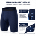 thumbnail image 3 of Men’s 3‑Pack Compression Performance Shorts, Quick‑Dry Breathable Stretch Tight Athletic Shorts for Running, Gym, Training & Sports, 3 of 10
