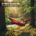 thumbnail image 6 of Foldable Portable Hammock Camping Hanging Hammock with Adjustable Rope Breathable Fabric Swing for Travel Hiking Outoor Garden Patio Beach Yard, 6 of 7