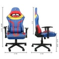 thumbnail image 7 of Ergonomic Video Gaming Chair Recliner | 360 Degree Swivel Computer Gaming Chair with Lumbar Support, Headrest, Height Adjustable for Study, Home Office, Blue Red, 7 of 7