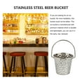 thumbnail image 4 of Shisuyan 1Pcs Hammering Texture Stainless Steel Bucket for Hotel and KTV Ice Storage Party Use, 4 of 8