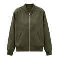 thumbnail image 5 of Perfectbot Women's Bomber Jacket, Waterproof Windproof Lightweight Full Zip Casual Fall Outwear, 5 of 8