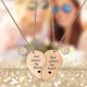 thumbnail image 2 of Heart Jigsaw Stainless Steel Pendant Necklace-9Rose gold, 2 of 4