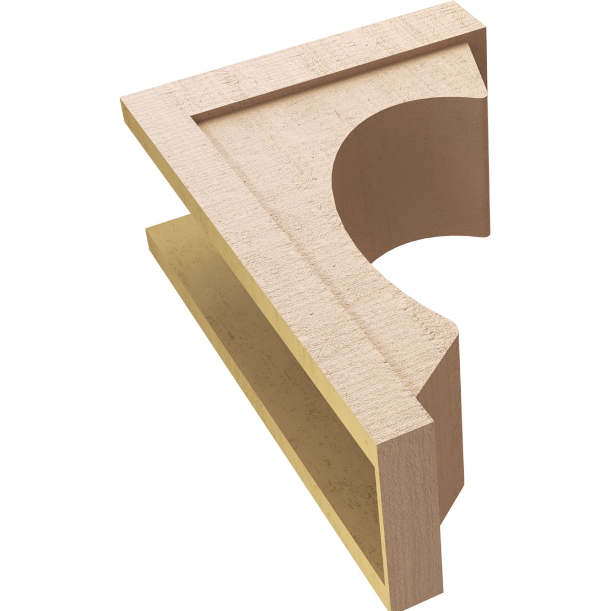 10"W x 20"D x 30"H Classic Emerson Rough Cedar Woodgrain TimberThane Corbel, Primed Tan