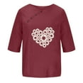 thumbnail image 4 of Birdeem T-Shirt Décontracté en Coton et Lin Imprimé à Manches Courtes Col Rond Boutonné, 4 of 12